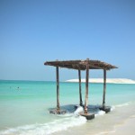 Odpočívadlo na pláži Jumeirah Beach v Dubaji